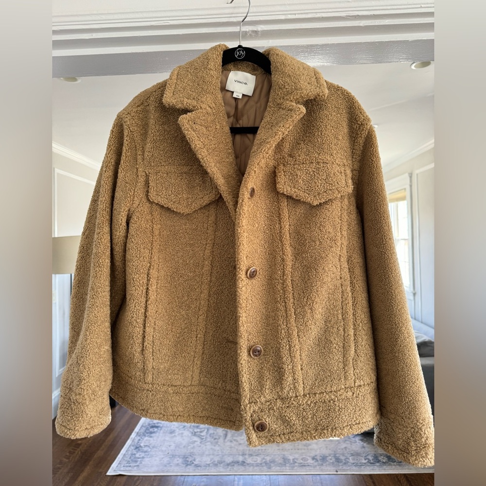 Vince Faux Fur Teddy Jacket Size Medium
